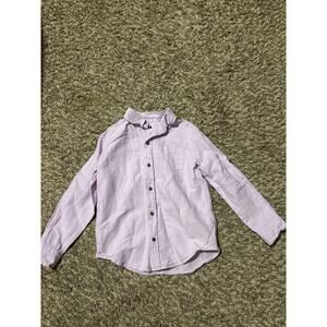 Janie and Jack Linen Button Down Top Shirt 6